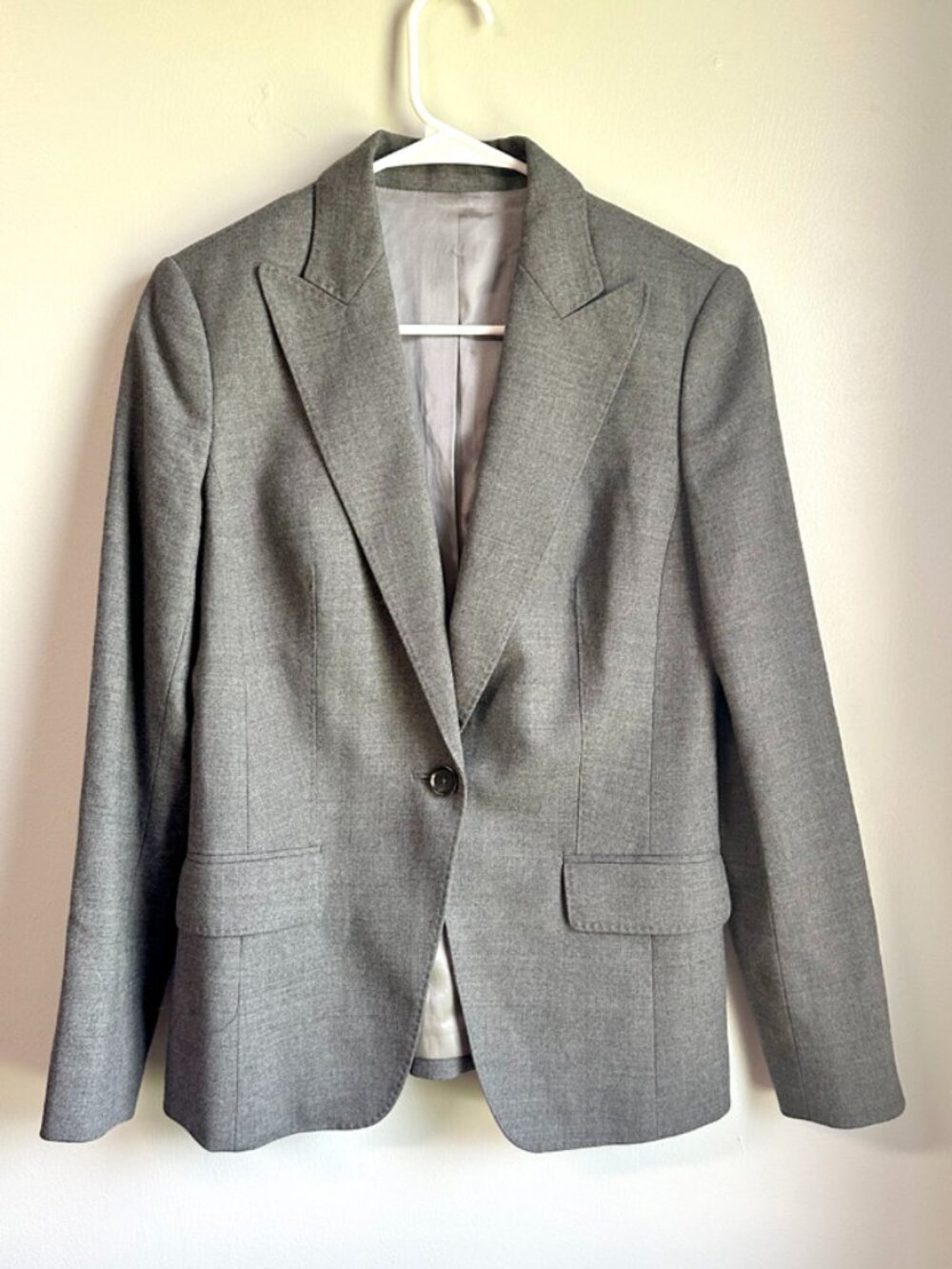 Vintage Martin + Osa 98% Wool Grey Tailored Blazer